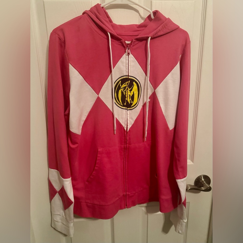 Mighty Morphin Power Rangers Pink Ranger Zip Up Hoodie